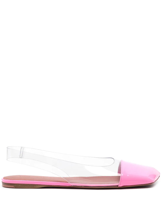 Amina Muaddi Ane square-toe ballerina shoes