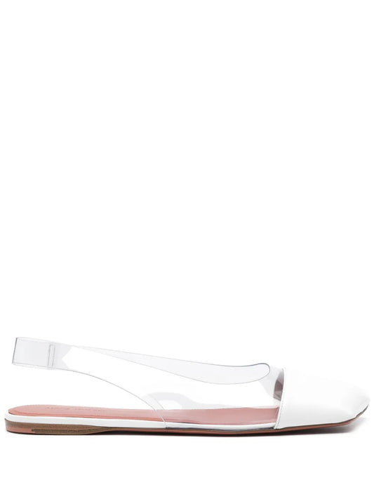 Amina Muaddi Ane square-toe ballerina shoes