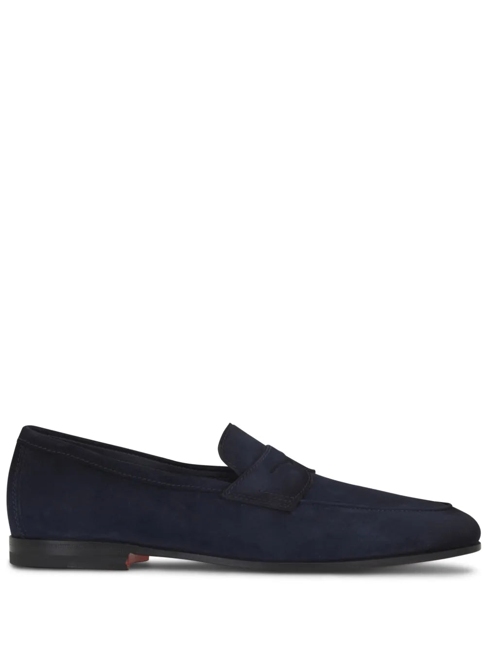 Santoni apron-toe suede penny loafers