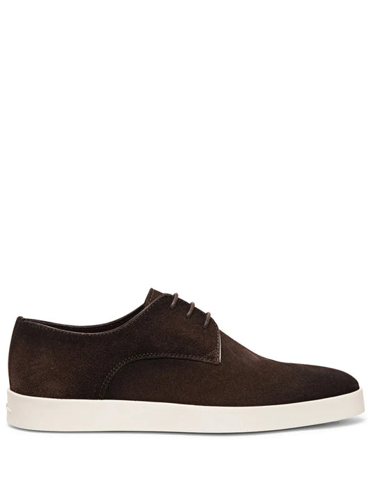 Santoni suede lace-up derby shoes