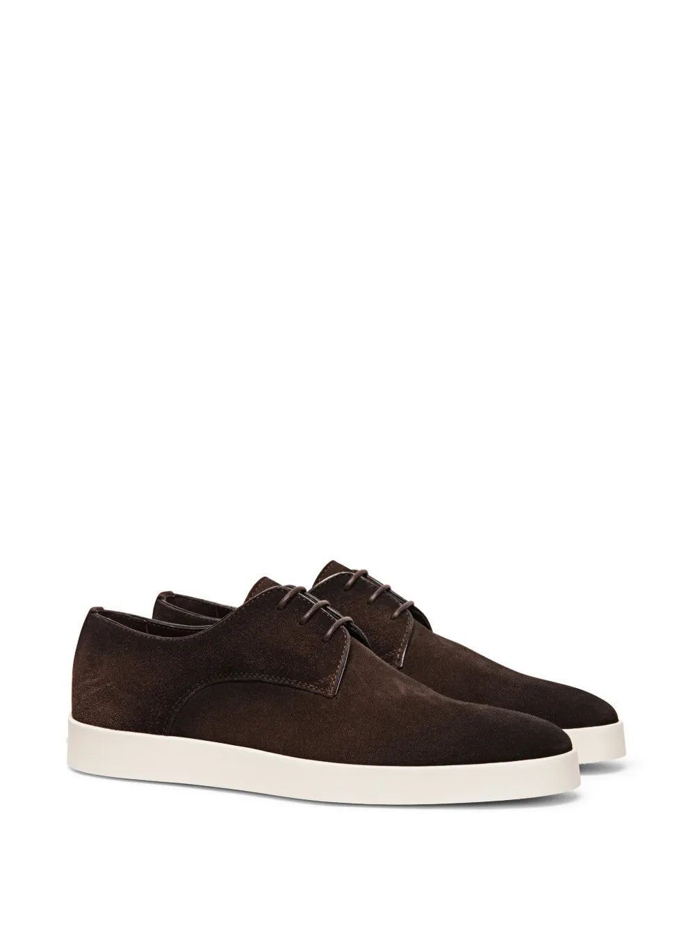 Santoni suede lace-up derby shoes
