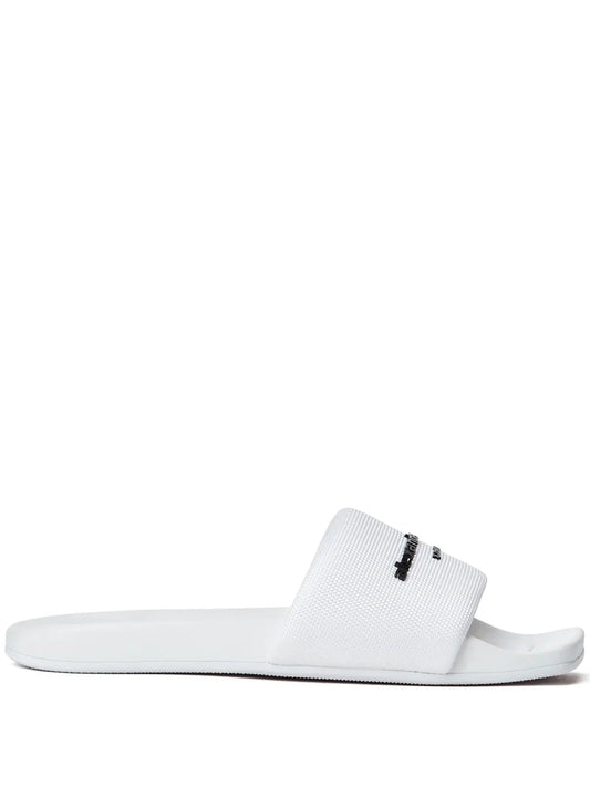 Alexander Wang Aw Pool logo-embossed slides