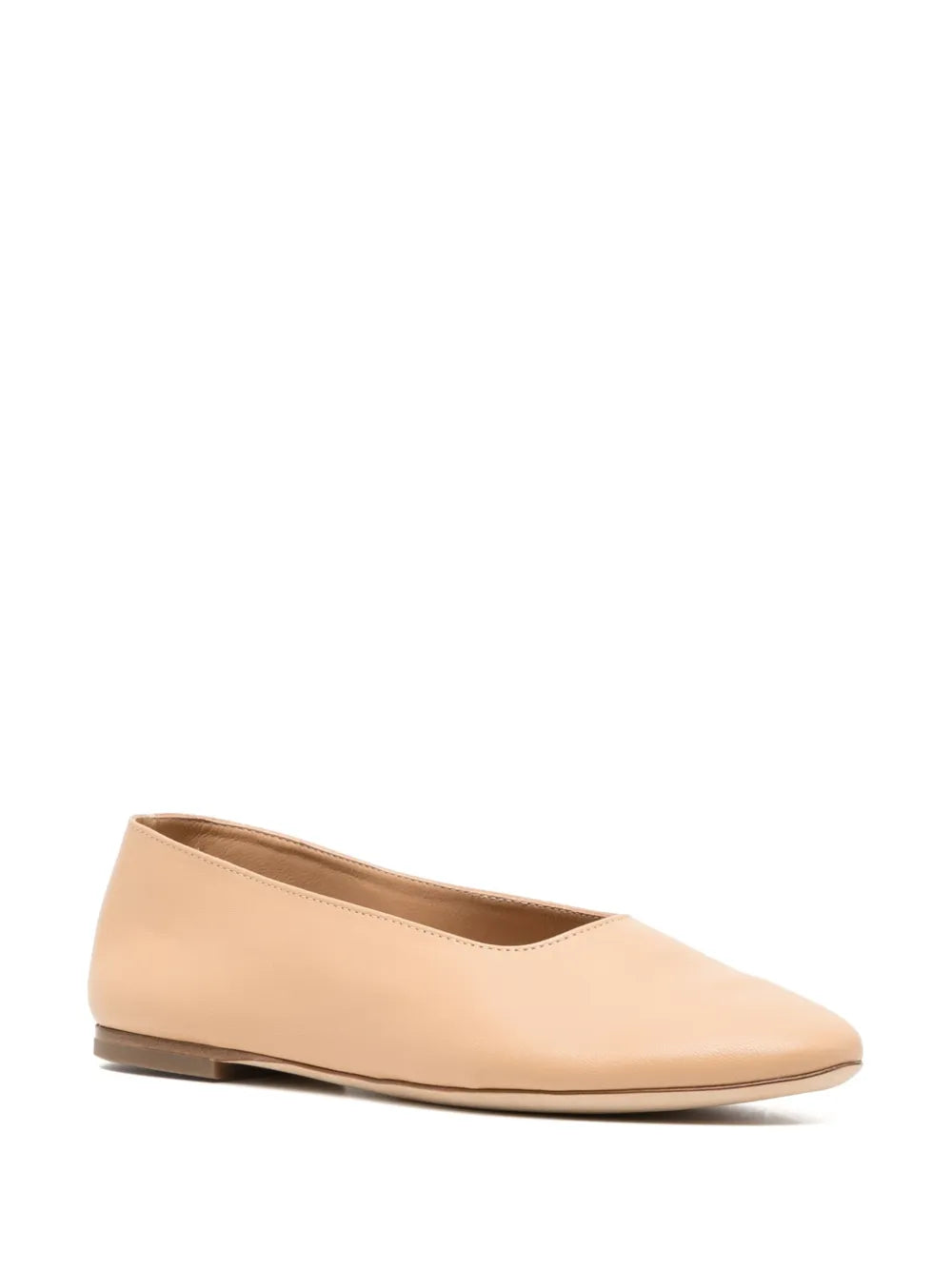 STAUD brushed leather ballerina shoes