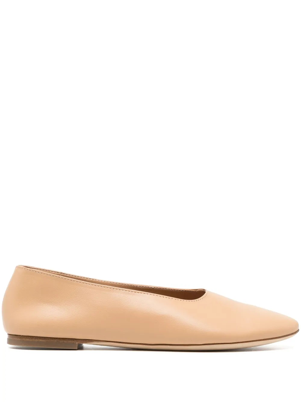 STAUD brushed leather ballerina shoes