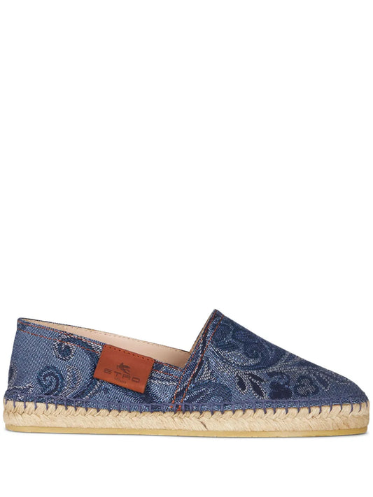 ETRO paisley-print denim espadrilles