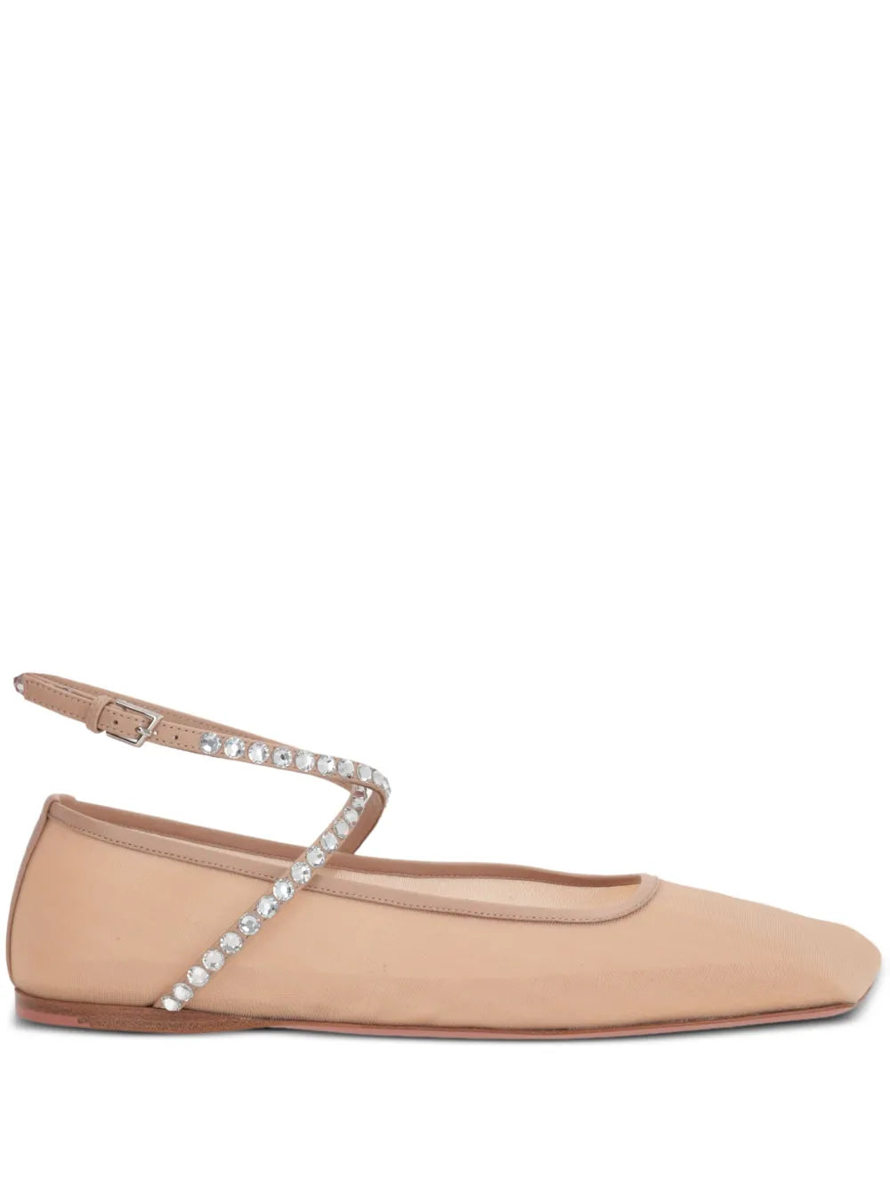 Amina Muaddi Ane crystal-embellished ballerina shoes