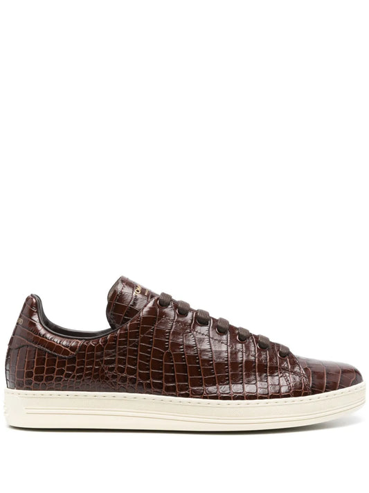 TOM FORD croc-embossed sneakers