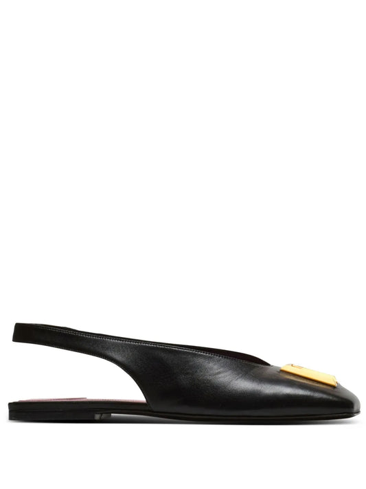 Balmain Eden leather ballerina shoes