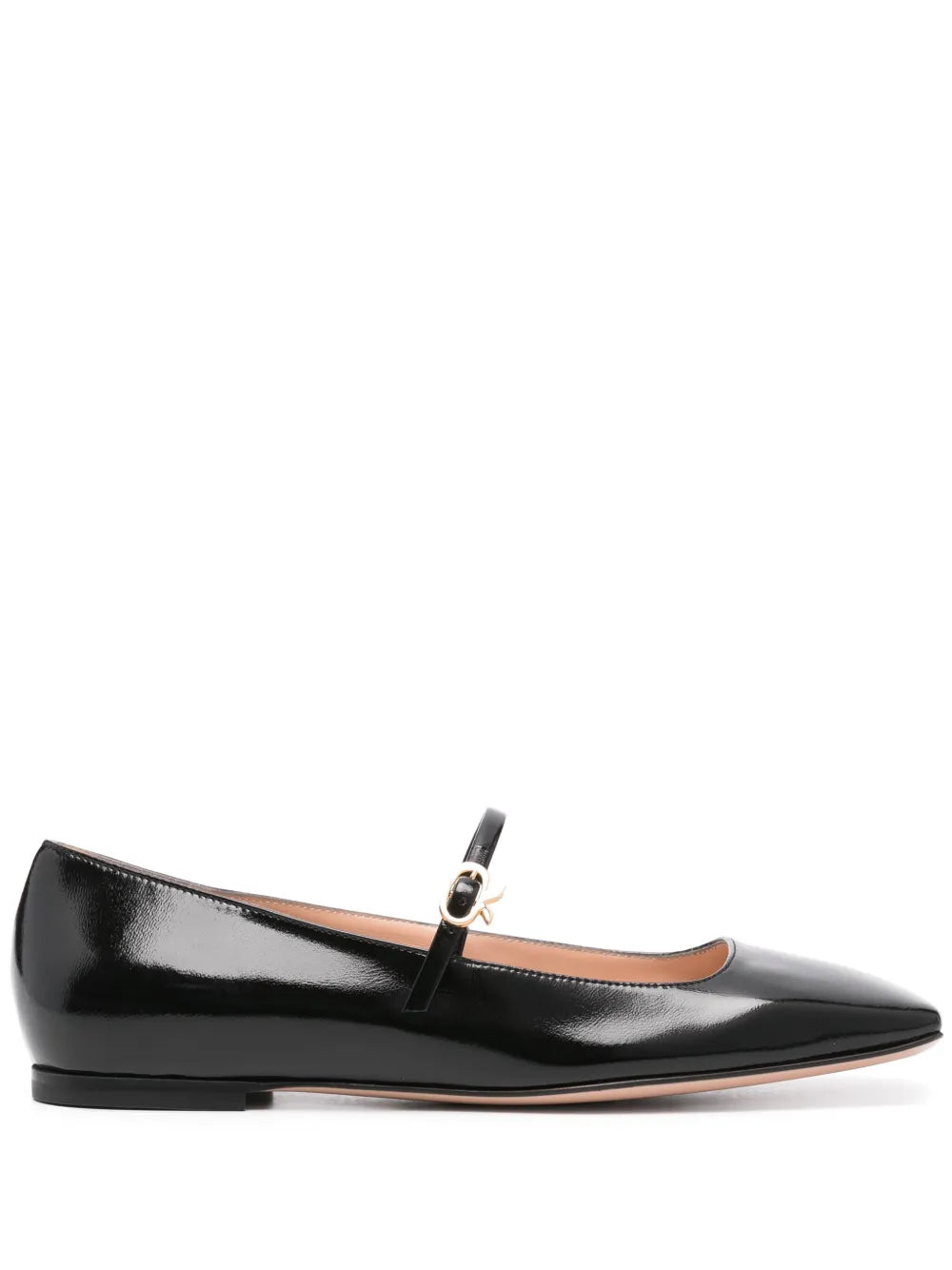 Gianvito Rossi buckle-fastening leather ballerina shoes