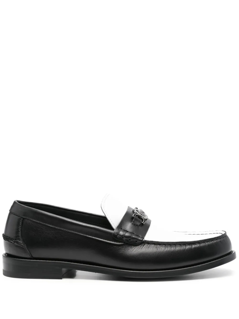 Versace Medusa-plaque colourblock loafers