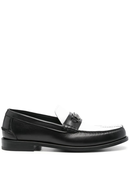 Versace Medusa-plaque colourblock loafers