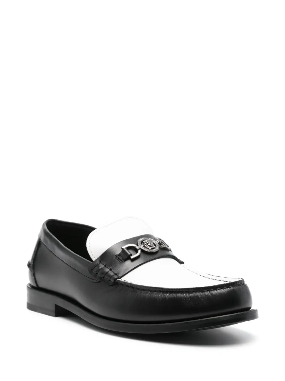 Versace Medusa-plaque colourblock loafers
