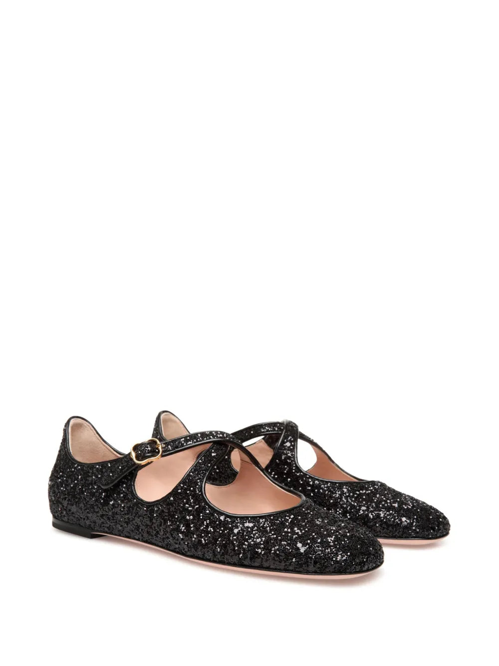 Bally glitter ballerina shoes