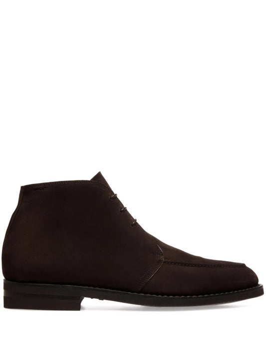 Bally lace-up suede boots