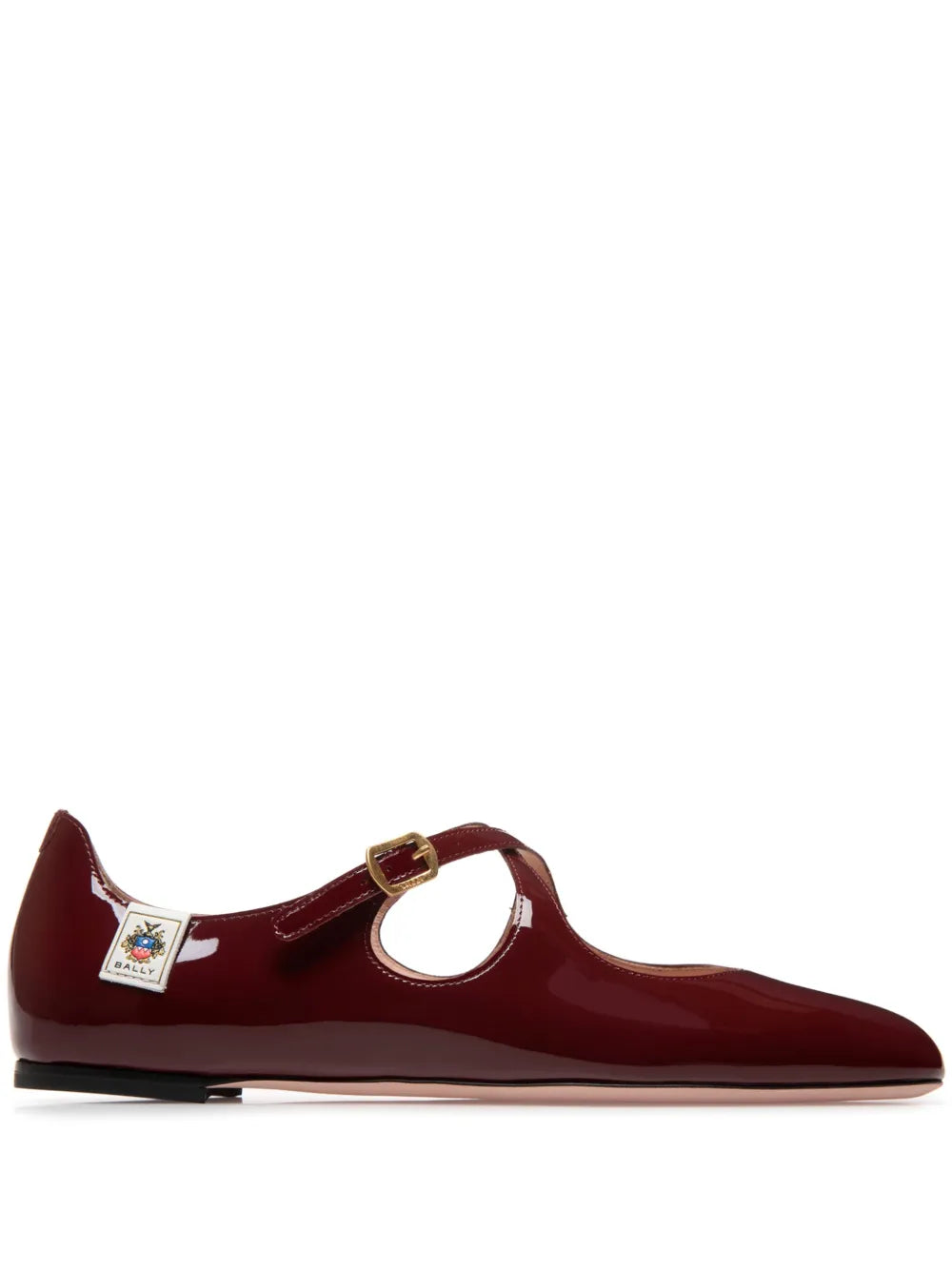 Bally patent ballerina shoes