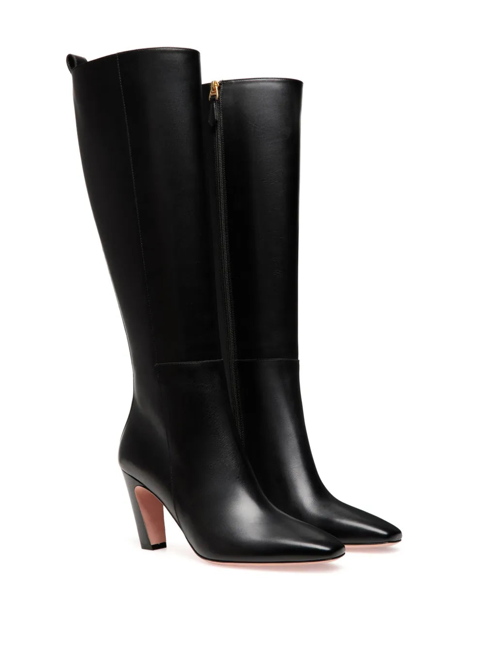 Bally logo-plaque heeled knee-high boots