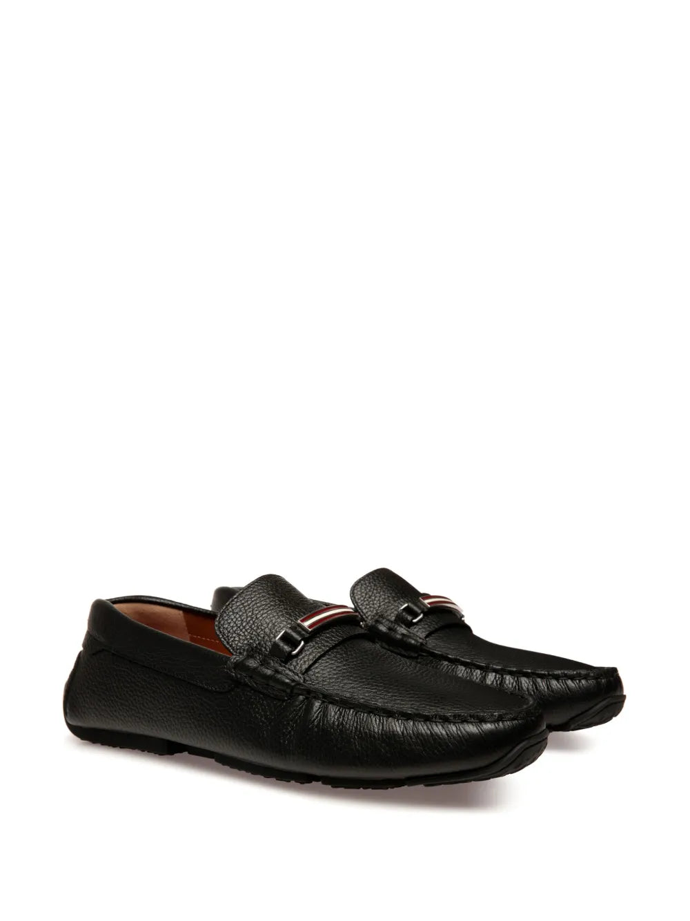 Bally Pilot Driver Ebano grained leather loafers