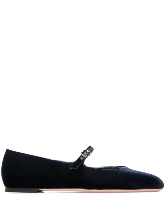 Bally velvet ballerina shoes
