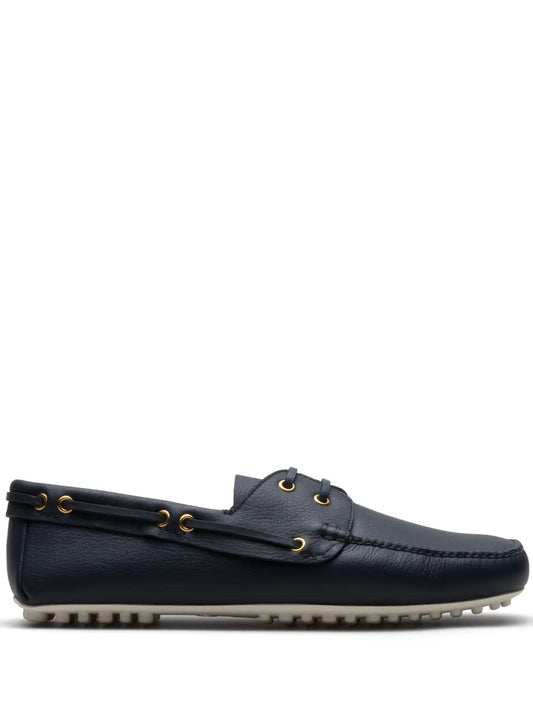 Car Shoe lace-up leather loafers 