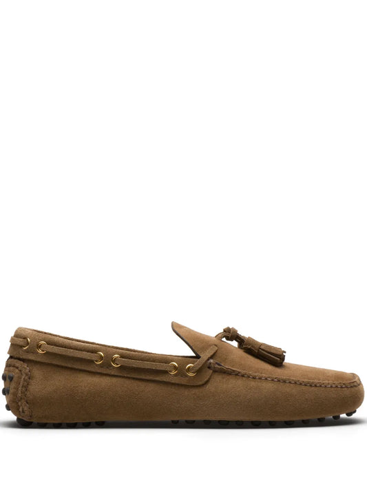 Car Shoe tassel-detail suede boat shoes