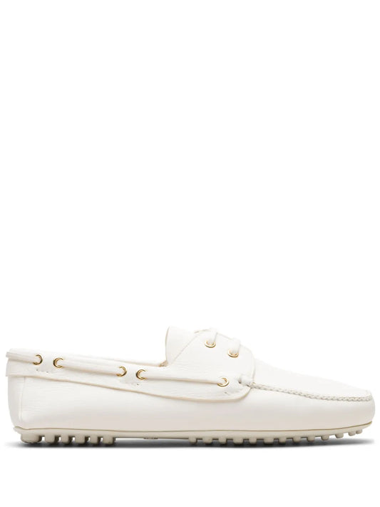 Car Shoe lace-up leather loafers 