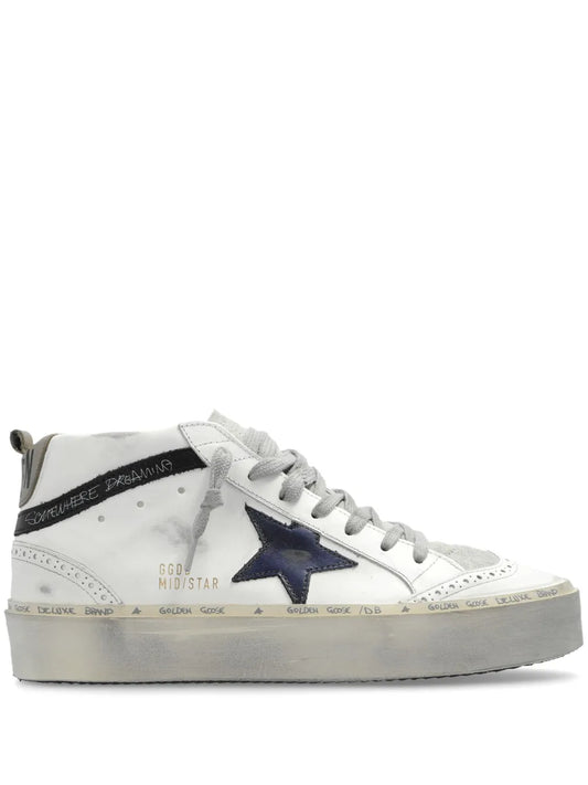Golden Goose Mid Star high-top leather sneakers
