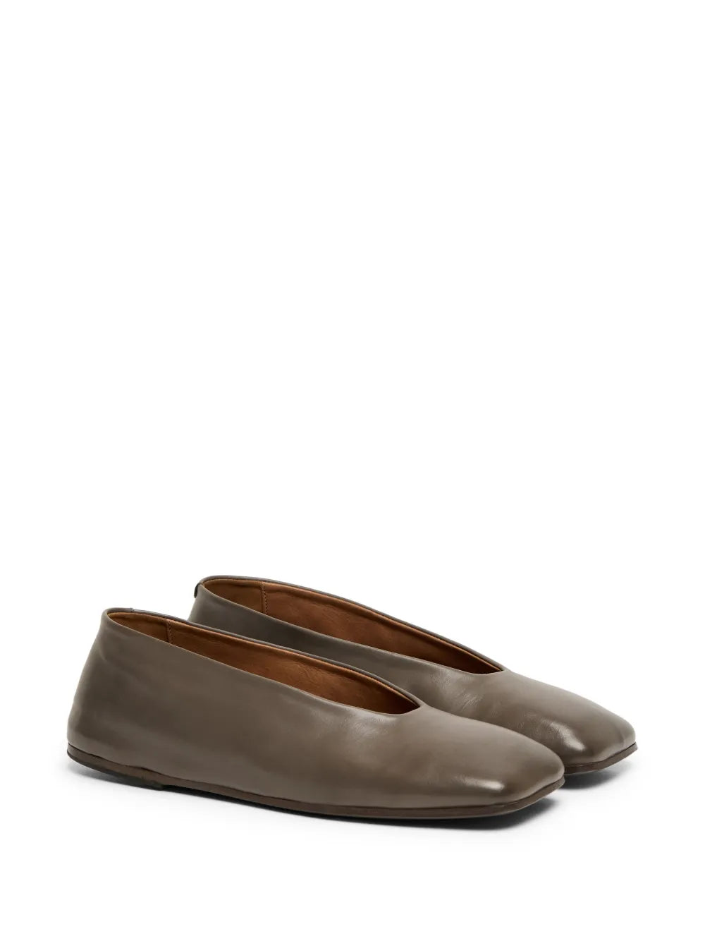 Marsèll leather square-toe ballerina shoes
