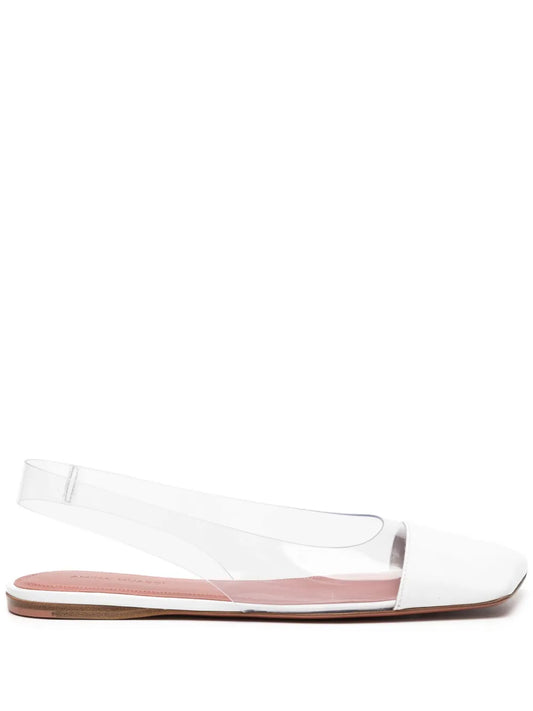 Amina Muaddi transparent-design slingback ballerina shoes