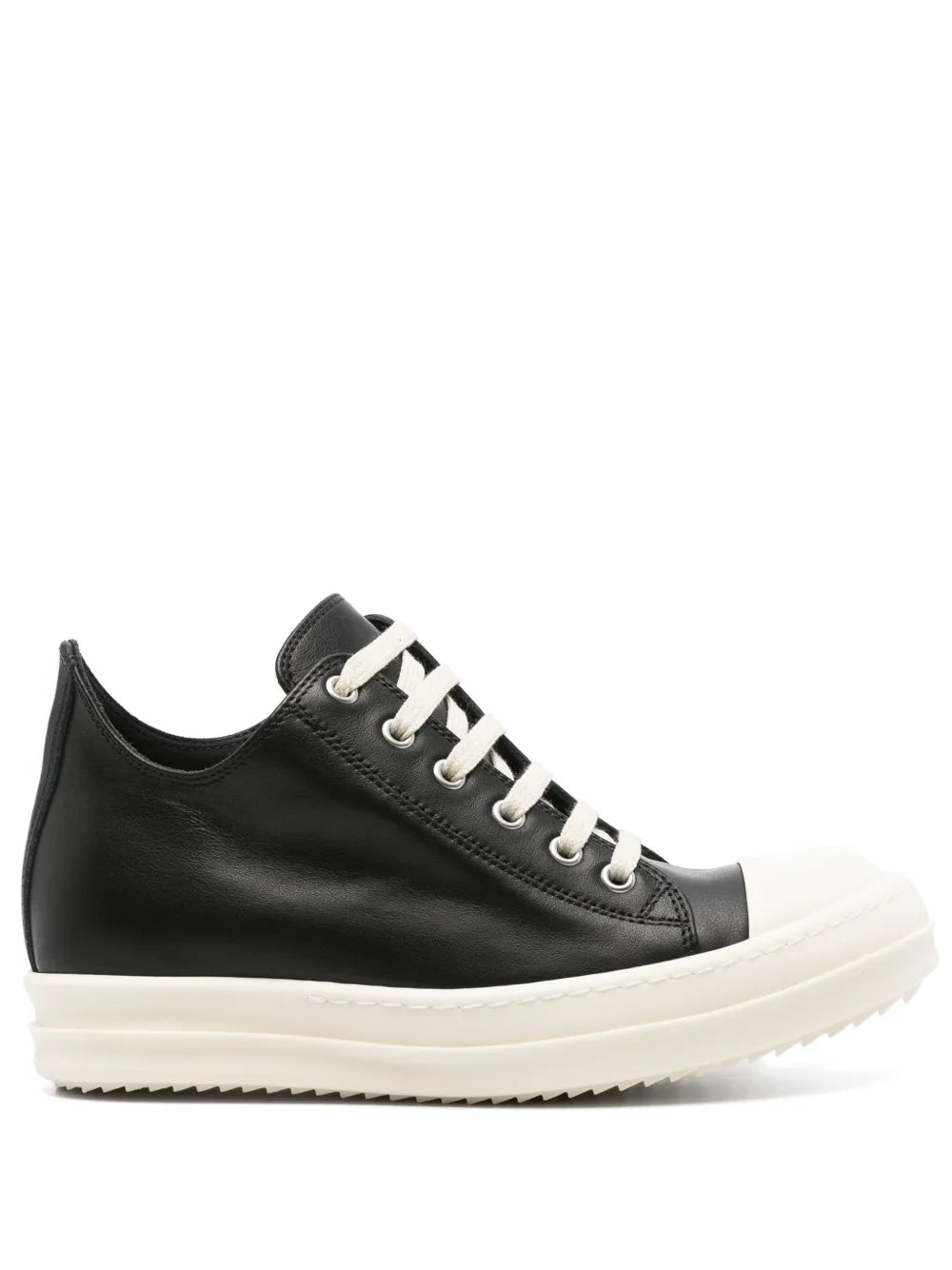 Rick Owens rubber-toecap leather sneakers