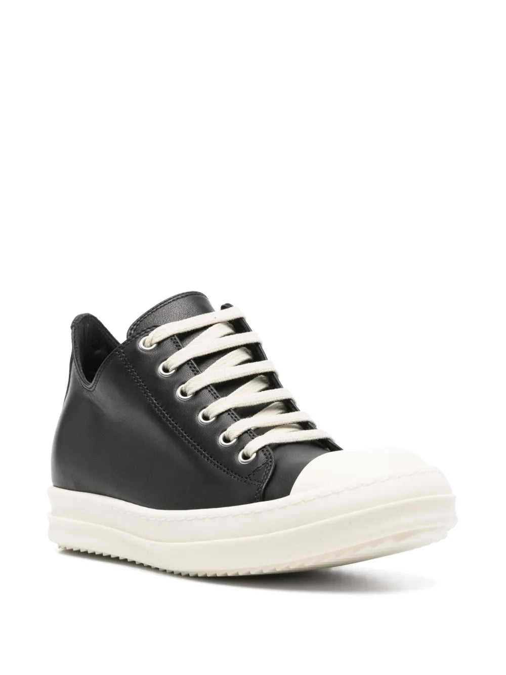 Rick Owens rubber-toecap leather sneakers