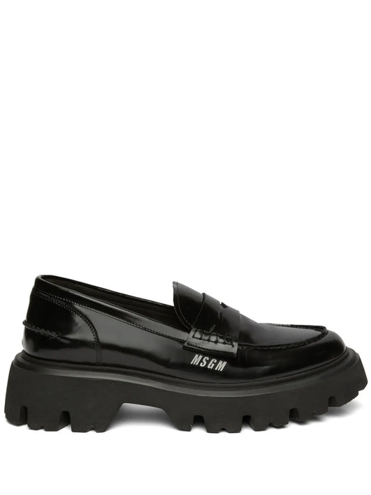 MSGM chunky eather penny loafers