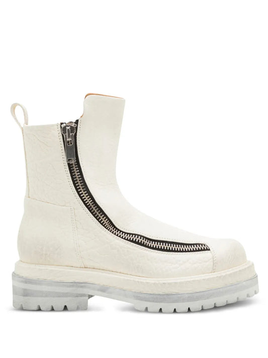 424 double zipper ankle boots