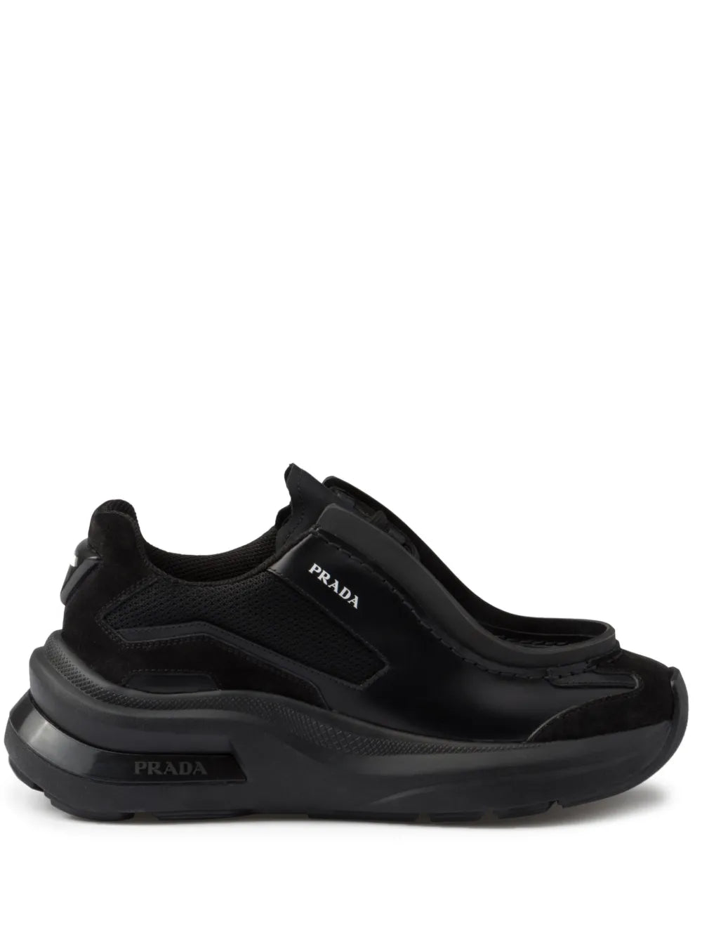 Prada logo print panelled sneakers