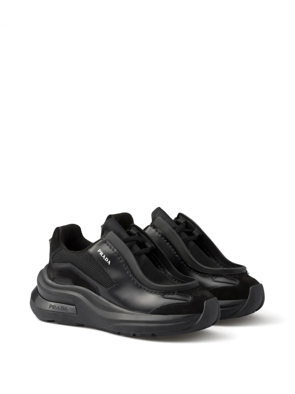 Prada logo print panelled sneakers