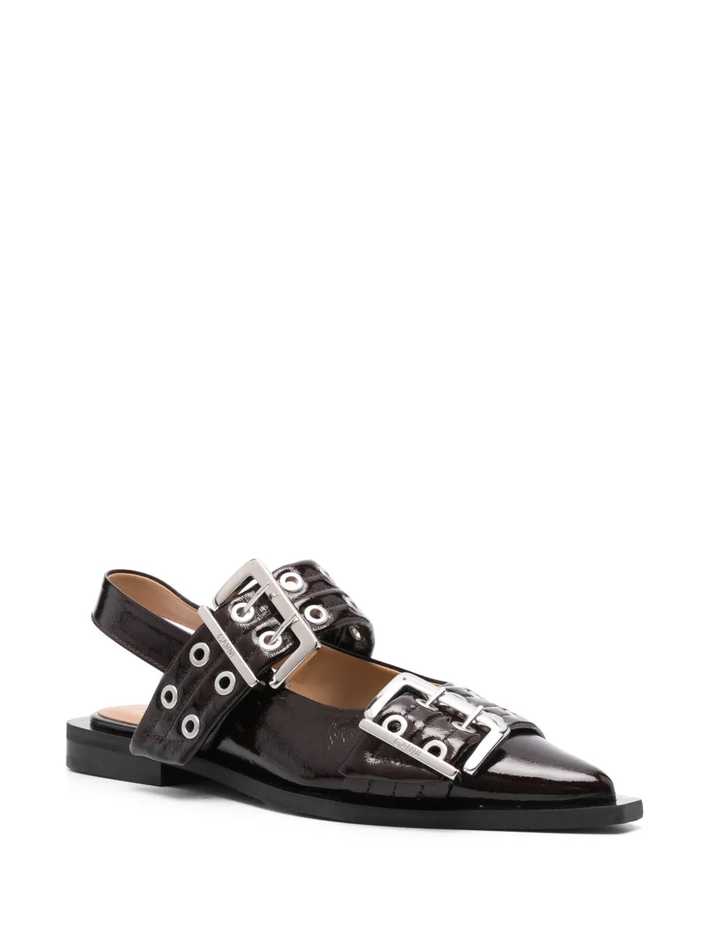 GANNI buckled ballet flats