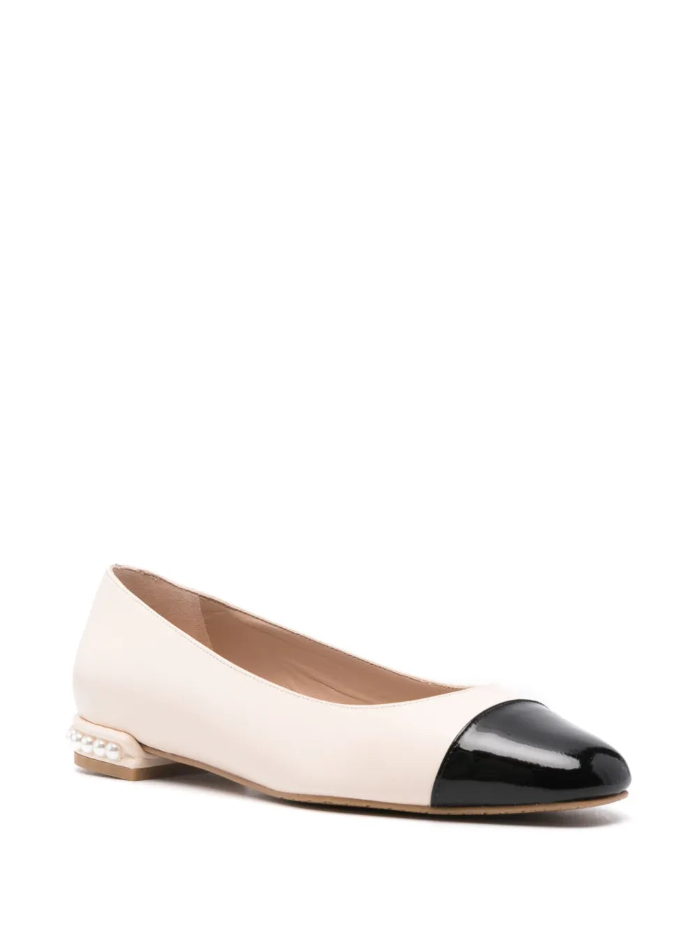 Stuart Weitzman pearl-embellished ballerina shoes