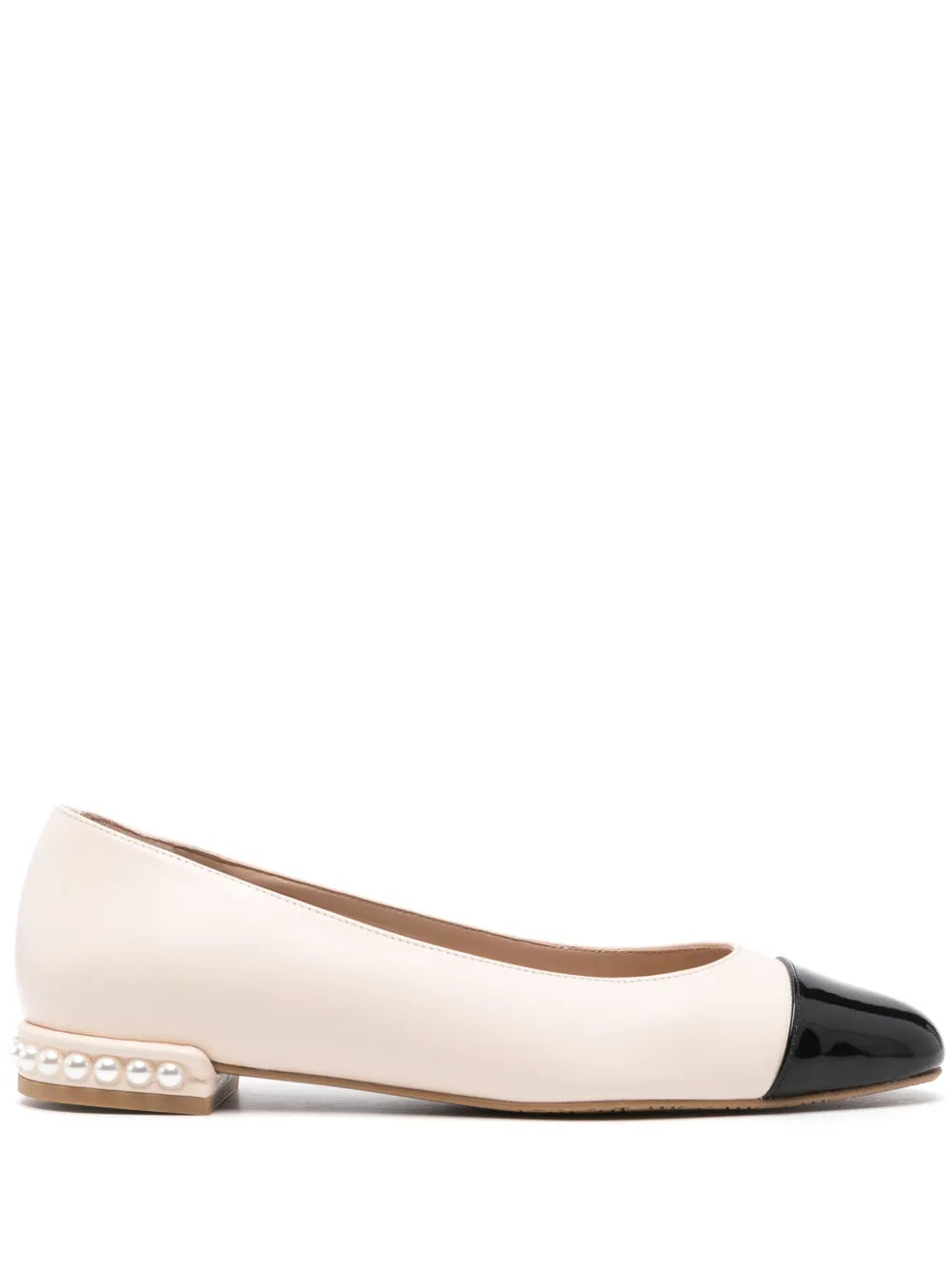 Stuart Weitzman pearl-embellished ballerina shoes