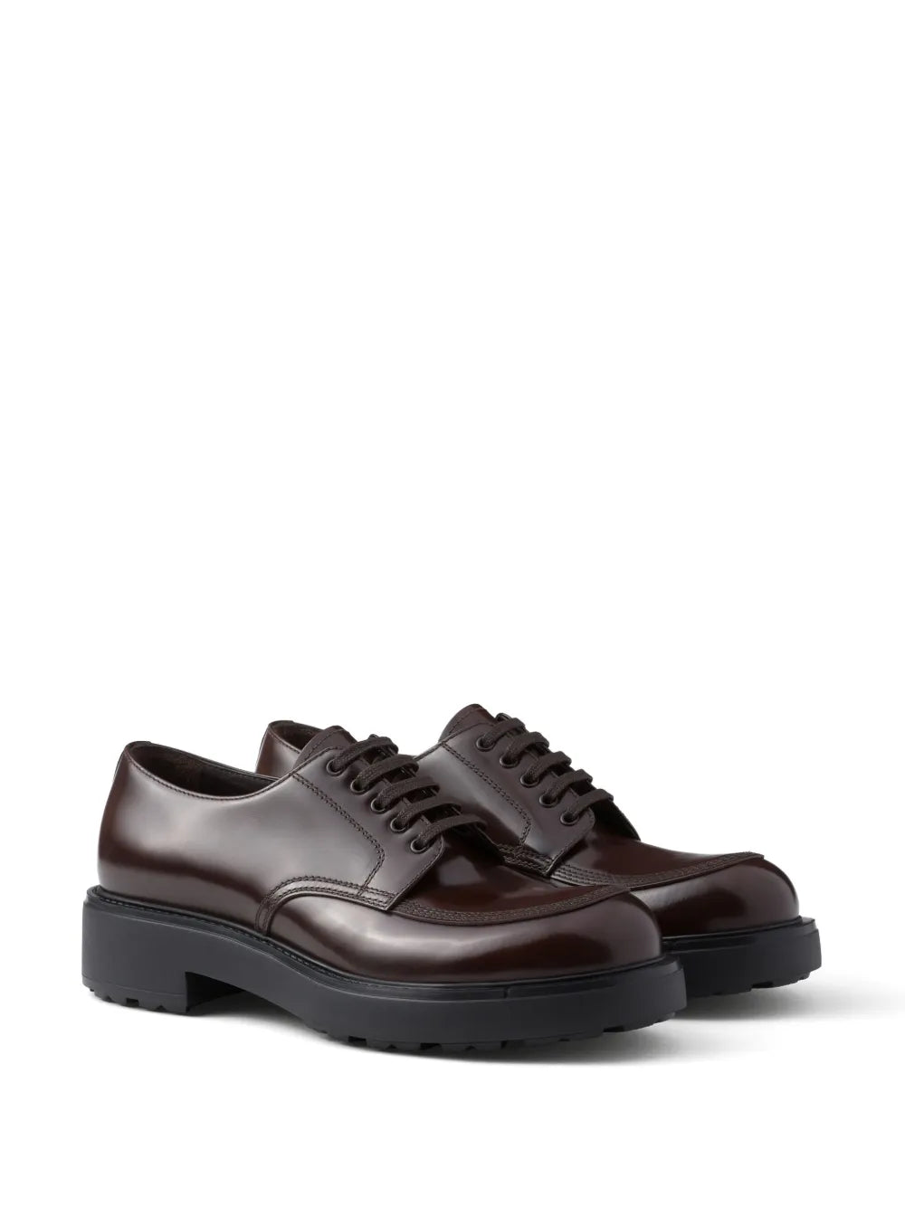 Prada brushed leather Derby shoes
