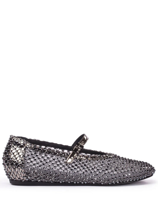 Le Silla Gilda crystal-embellished ballerina shoes