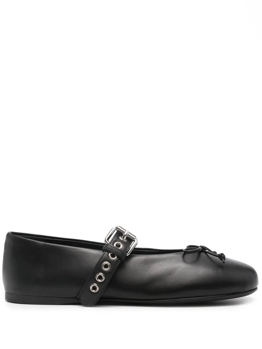 Miu Miu leather ballerina shoes