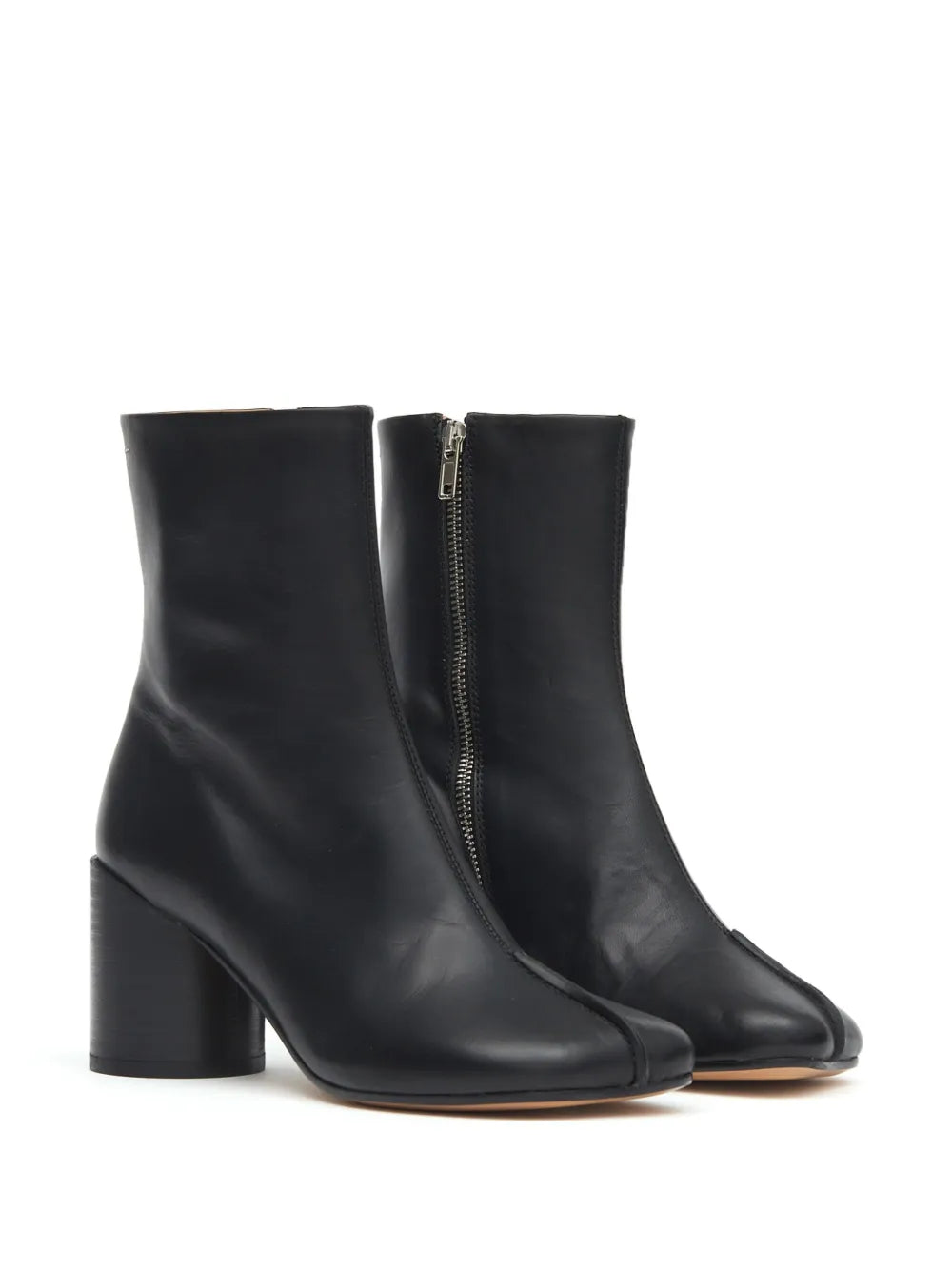 MM6 Maison Margiela stitch-out leather ankle boots