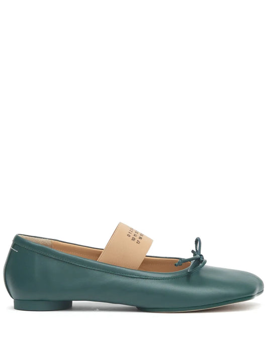 MM6 Maison Margiela Anatomic Numbers-motif leather ballerinas