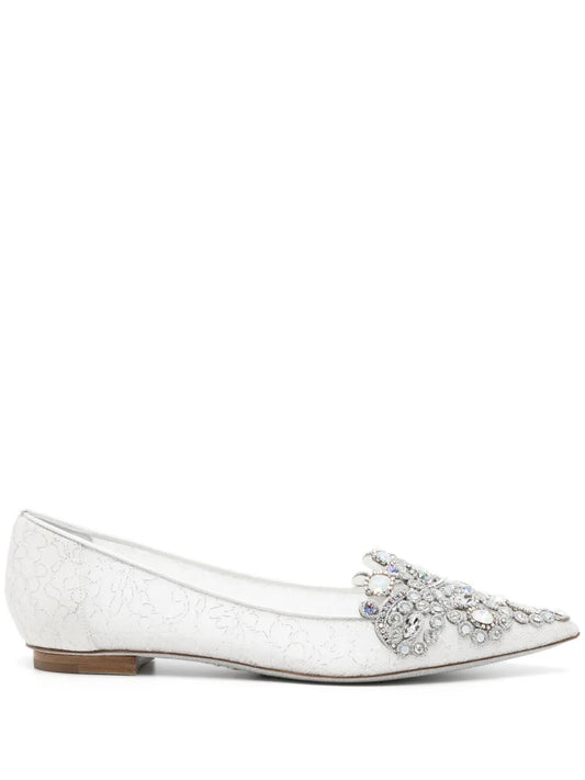 René Caovilla Veneziana crystal ballerina shoes