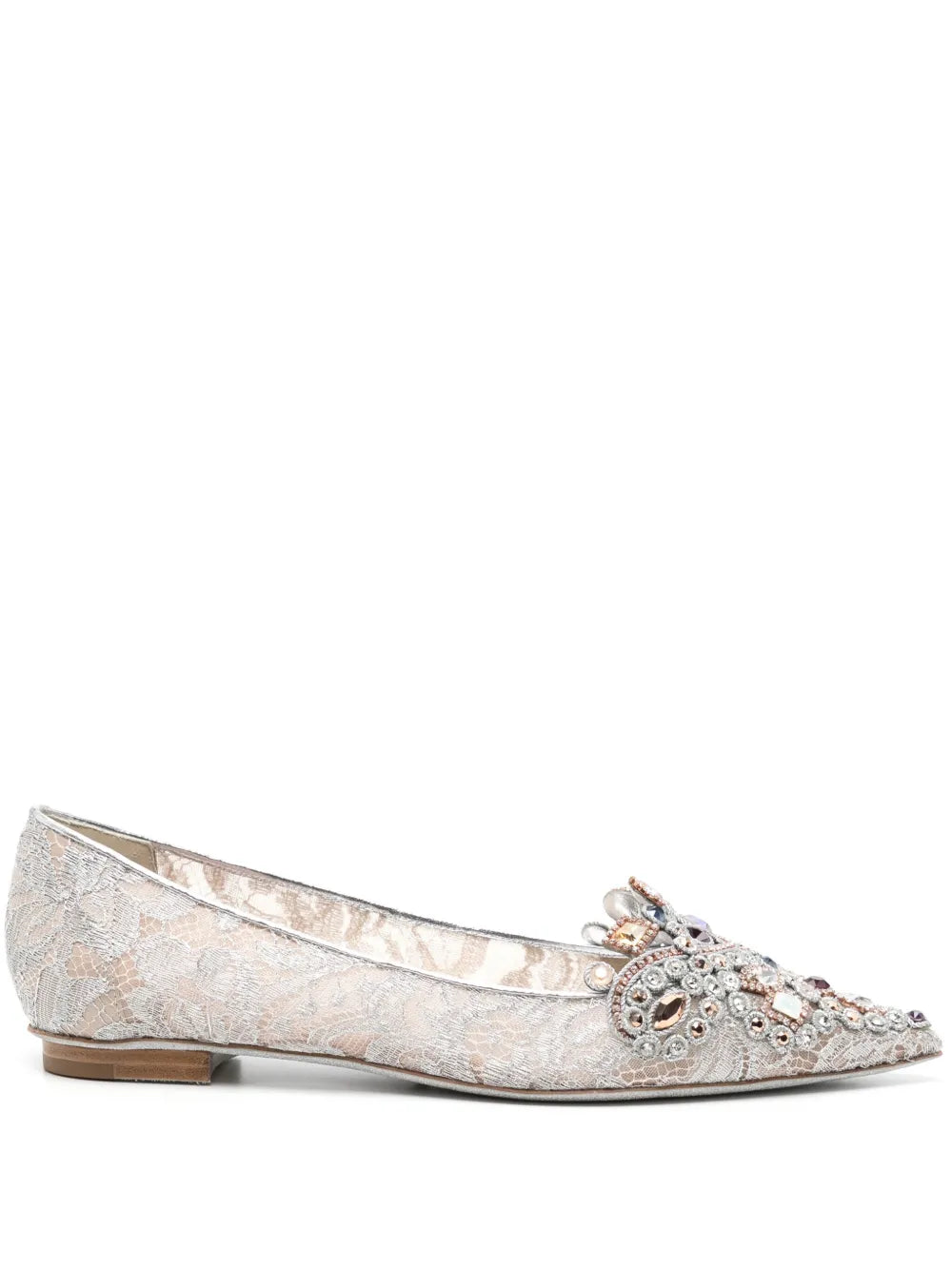 René Caovilla Cinderella crystal ballerina shoes