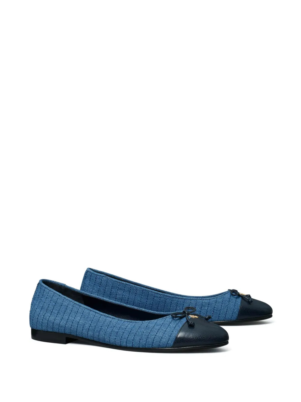 Tory Burch cap-toe quilted ballerina shoes