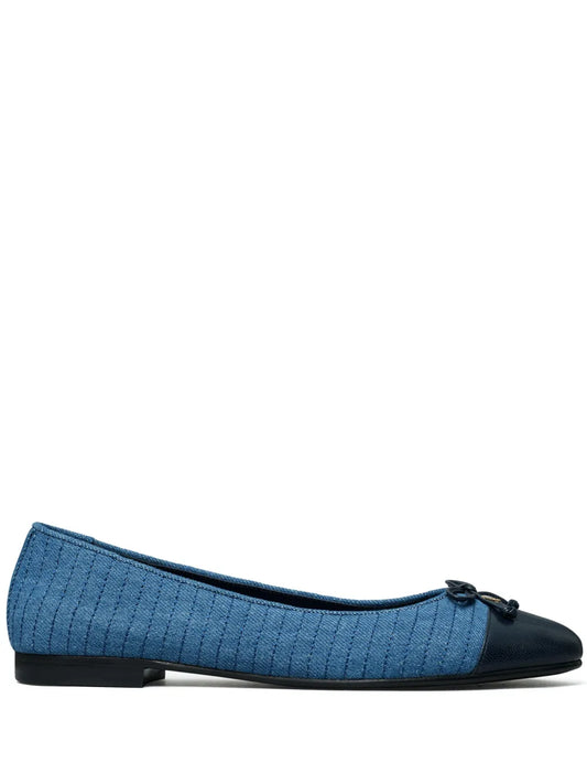 Tory Burch cap-toe quilted ballerina shoes