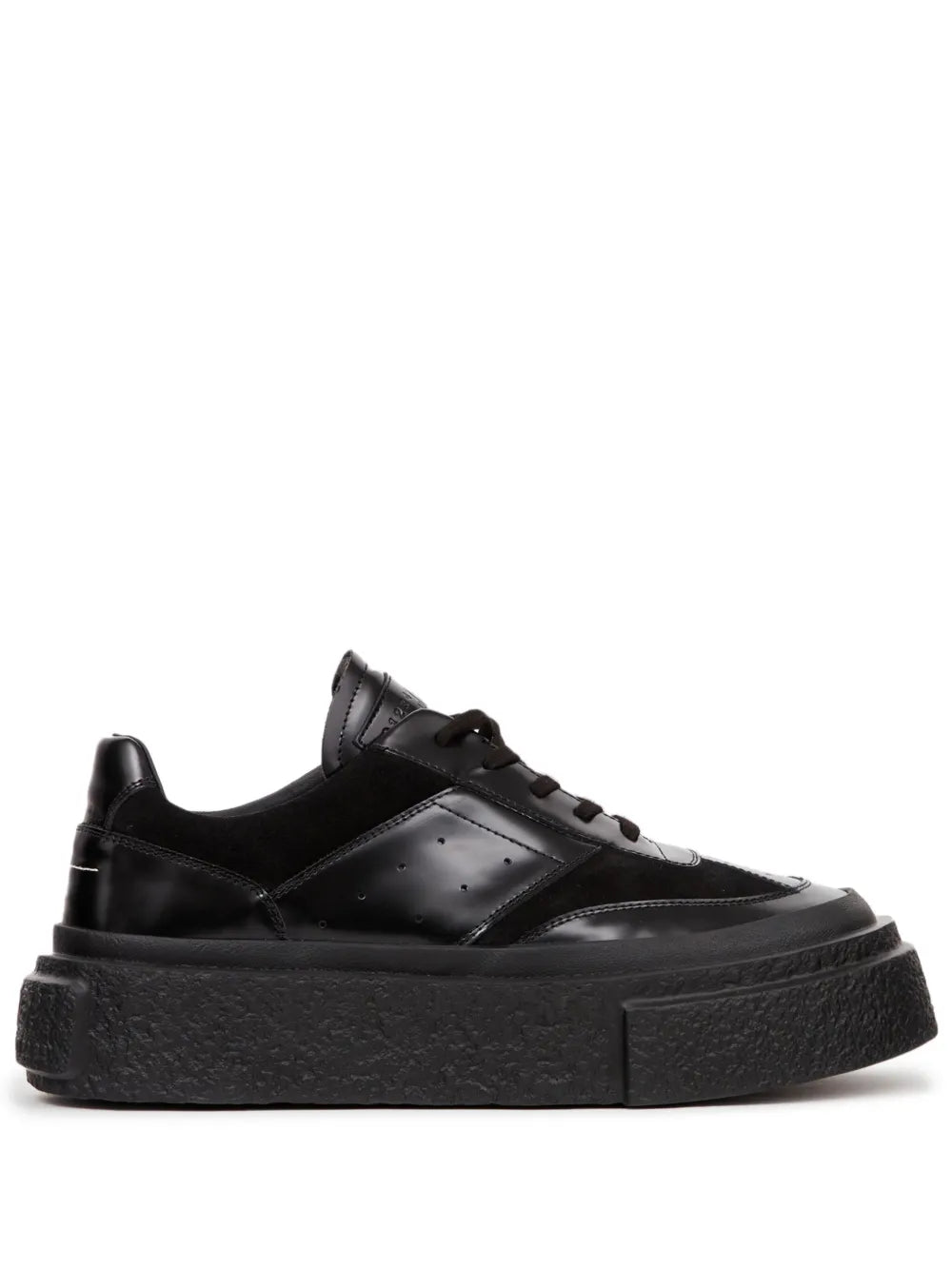 MM6 Maison Margiela panelled patent leather sneakers