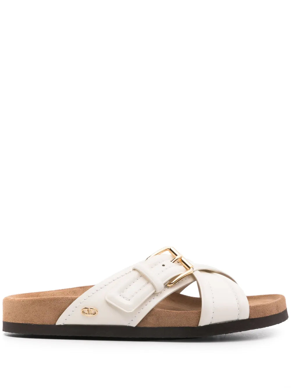 Valentino Garavani VLogo-plaque leather slides