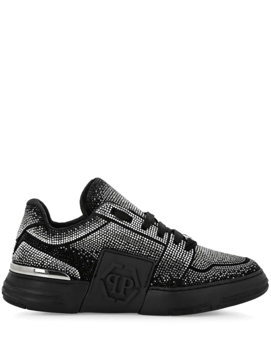 Philipp Plein Strass Hexagon Suede Sneakers