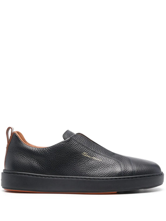 Santoni slip-on leather sneakers